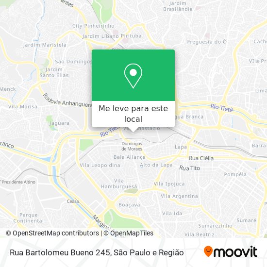 Rua Bartolomeu Bueno 245 mapa