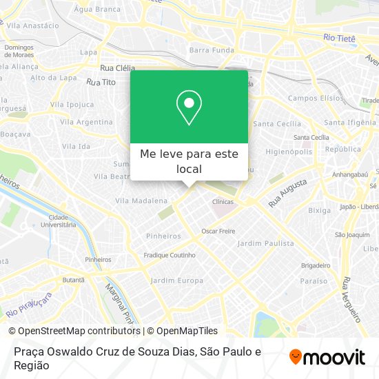 Praça Oswaldo Cruz de Souza Dias mapa