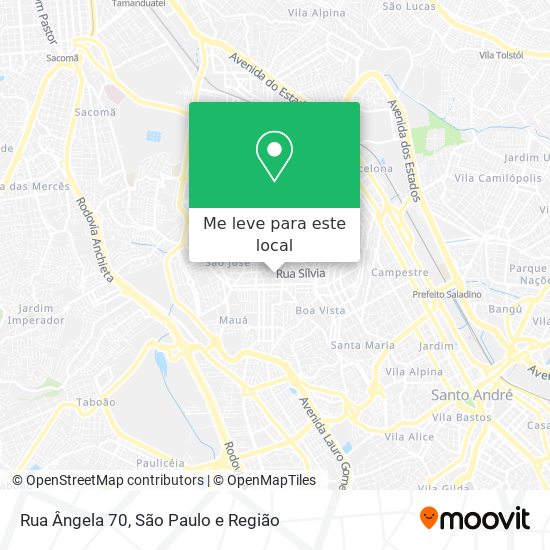 Rua Ângela 70 mapa