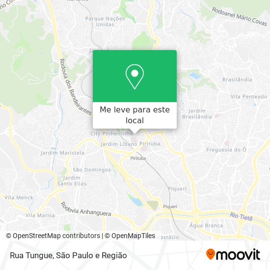 Rua Tungue mapa