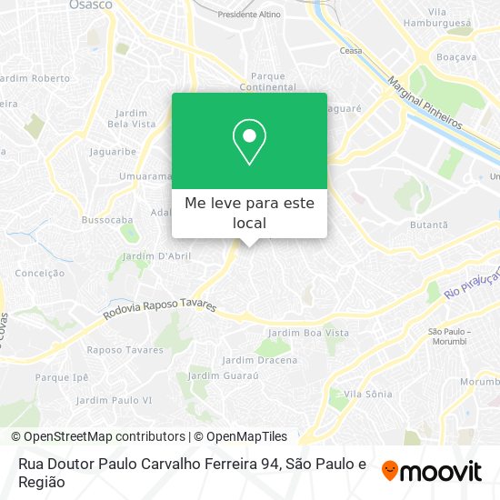 Rua Doutor Paulo Carvalho Ferreira 94 mapa