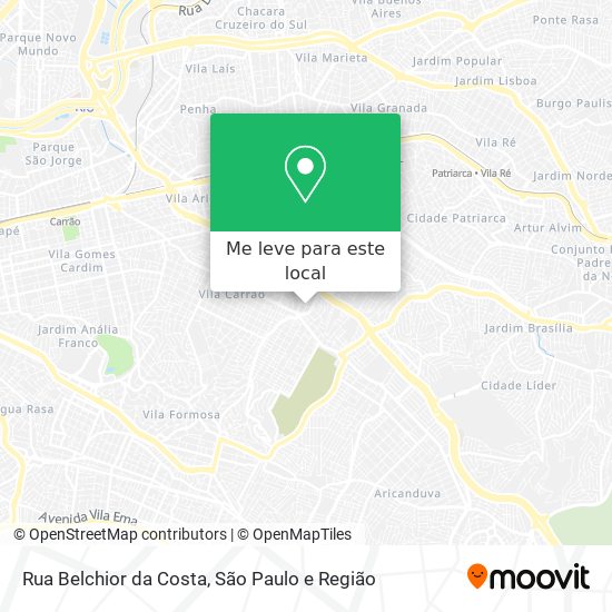 Rua Belchior da Costa mapa