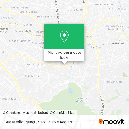 Rua Médio Iguaçu mapa