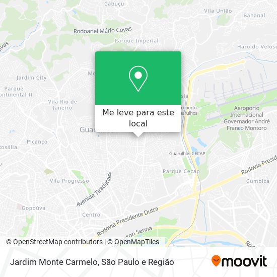 Jardim Monte Carmelo mapa