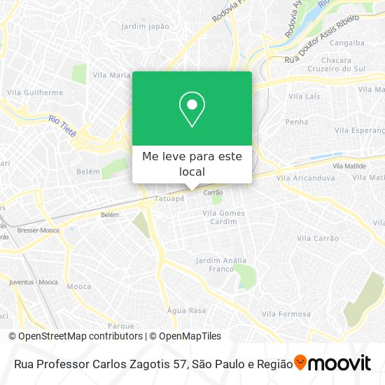 Rua Professor Carlos Zagotis 57 mapa