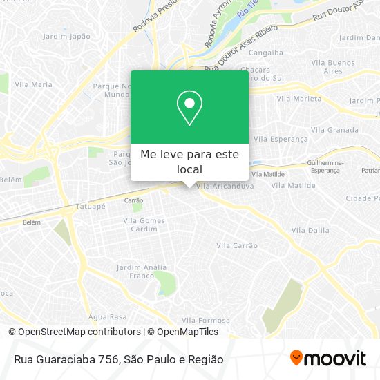 Rua Guaraciaba 756 mapa