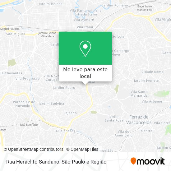 Rua Heráclito Sandano mapa