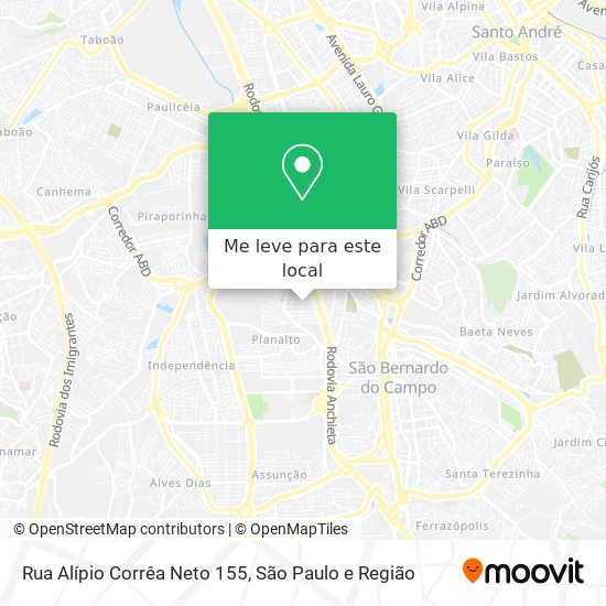 Rua Alípio Corrêa Neto 155 mapa
