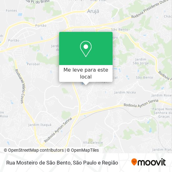 Rua Mosteiro de São Bento mapa