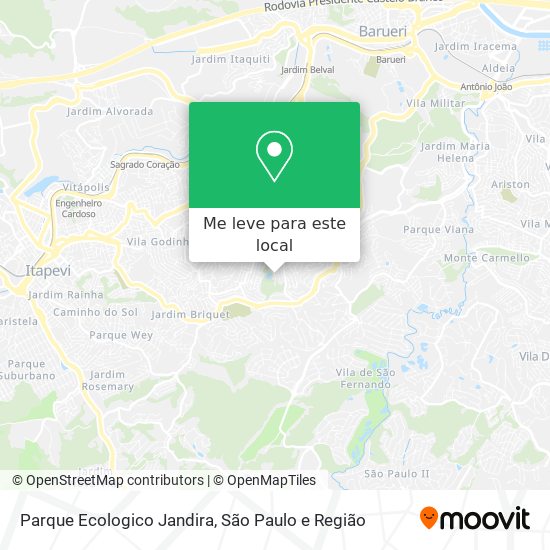 Parque Ecologico Jandira mapa
