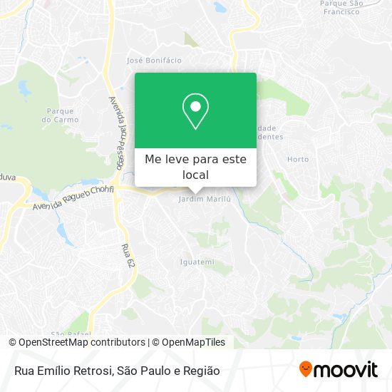 Rua Emílio Retrosi mapa