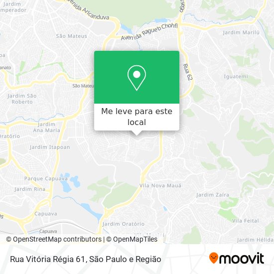 Rua Vitória Régia 61 mapa