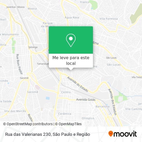 Rua das Valerianas 230 mapa