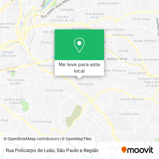 Rua Policarpo de Leão mapa
