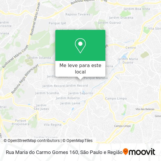 Rua Maria do Carmo Gomes 160 mapa