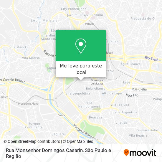 Rua Monsenhor Domingos Casarin mapa