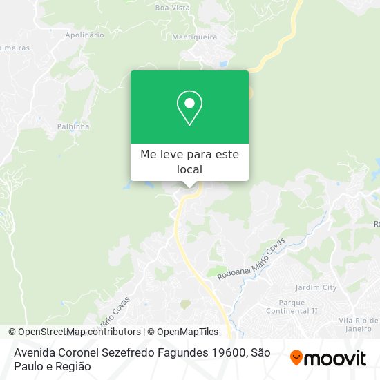 Avenida Coronel Sezefredo Fagundes 19600 mapa