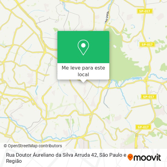 Rua Doutor Áureliano da Silva Arruda 42 mapa