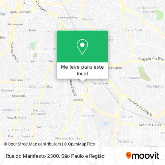 Rua do Manifesto 2300 mapa