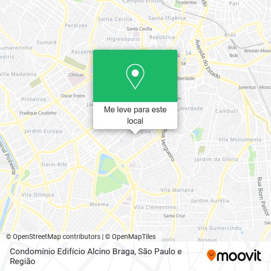 Condomínio Edifício Alcino Braga mapa