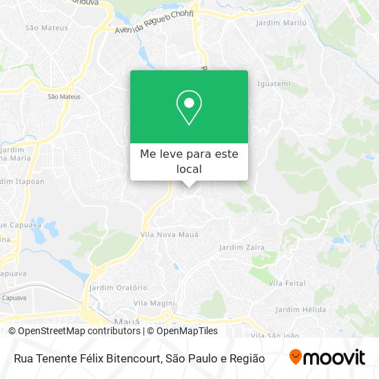 Rua Tenente Félix Bitencourt mapa