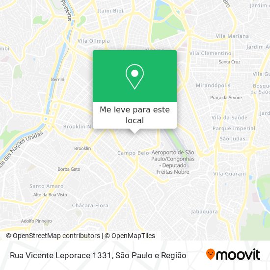 Rua Vicente Leporace 1331 mapa