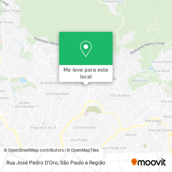 Rua José Pedro D'Oro mapa