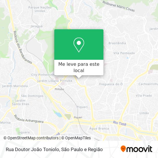 Rua Doutor João Toniolo mapa