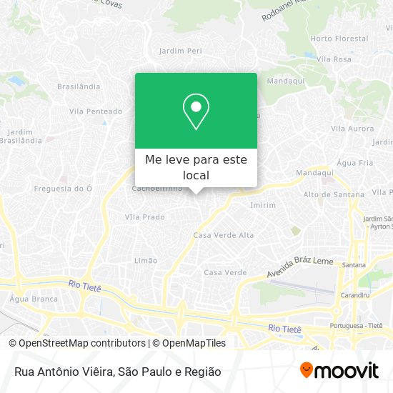 Rua Antônio Viêira mapa