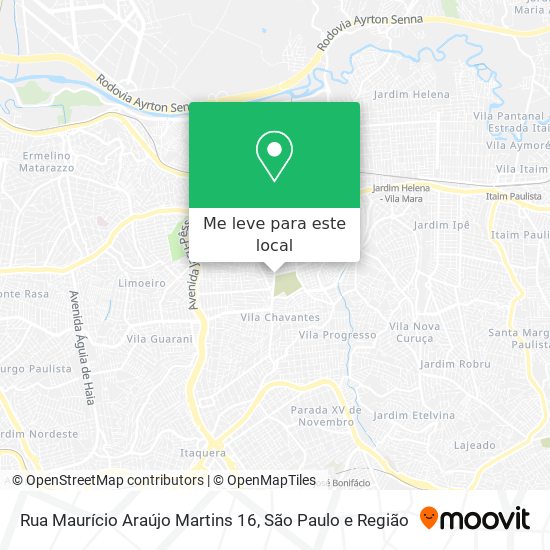 Rua Maurício Araújo Martins 16 mapa