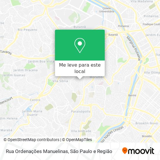 Rua Ordenações Manuelinas mapa