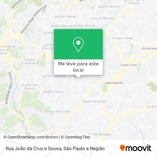 Rua João da Cruz e Sousa mapa