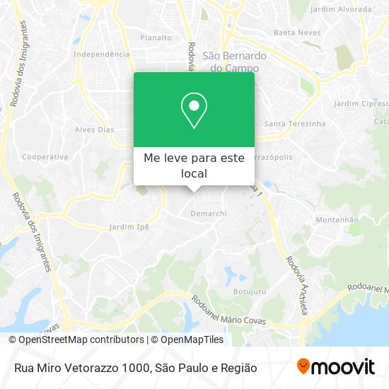 Rua Miro Vetorazzo 1000 mapa