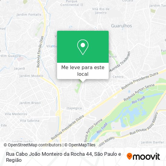 Rua Cabo João Monteiro da Rocha 44 mapa