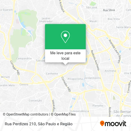 Rua Perdizes 210 mapa