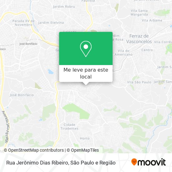 Rua Jerônimo Dias Ribeiro mapa