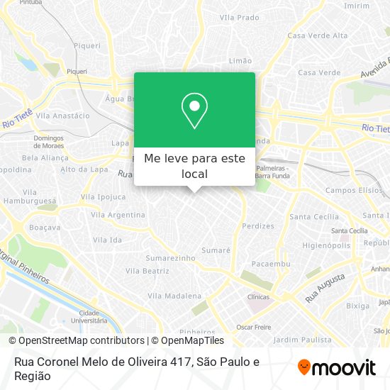 Rua Coronel Melo de Oliveira 417 mapa