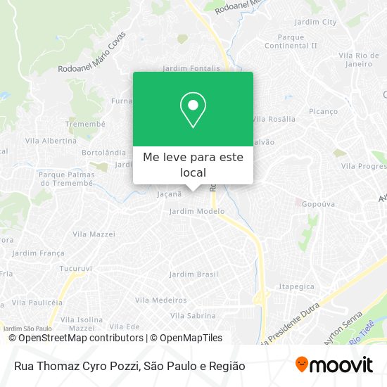 Rua Thomaz Cyro Pozzi mapa