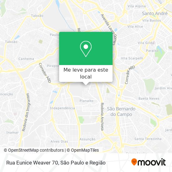 Rua Eunice Weaver 70 mapa