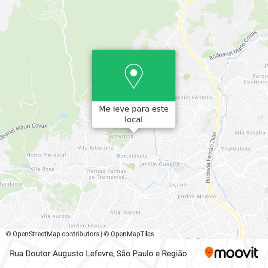Rua Doutor Augusto Lefevre mapa