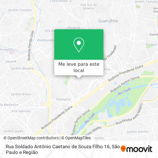 Rua Soldado Antônio Caetano de Souza Filho 16 mapa