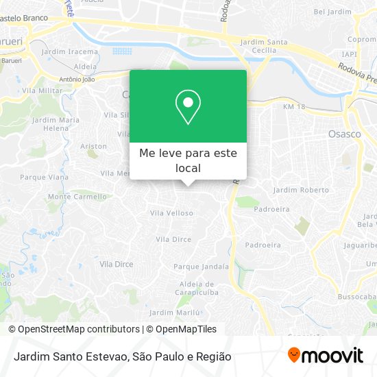 Jardim Santo Estevao mapa