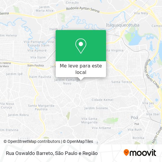 Rua Oswaldo Barreto mapa
