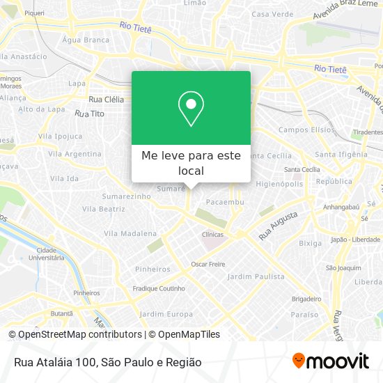 Rua Ataláia 100 mapa
