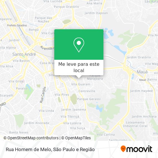 Rua Homem de Melo mapa