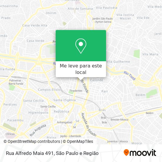 Rua Alfredo Maia 491 mapa