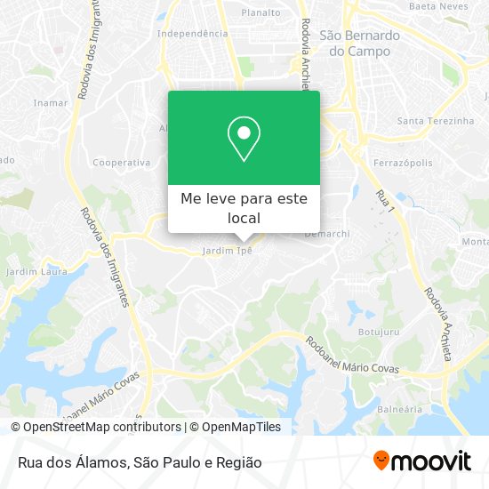 Rua dos Álamos mapa