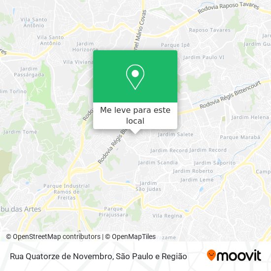 Rua Quatorze de Novembro mapa