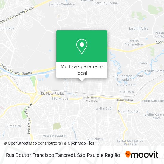 Rua Doutor Francisco Tancredi mapa