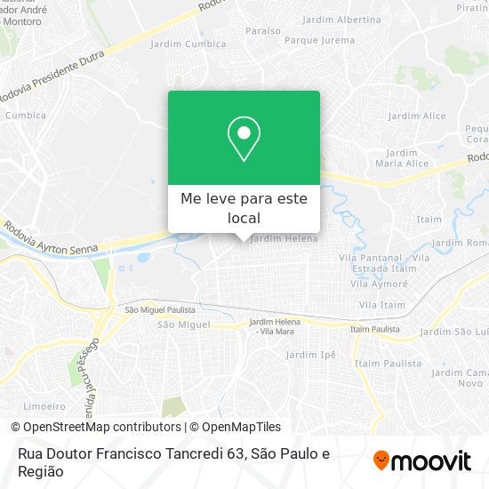 Rua Doutor Francisco Tancredi 63 mapa